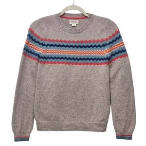 Johnnie b Kids Girls Fair Isle Knit Sweater 13-14Y Wool Blend Preppy Winter
